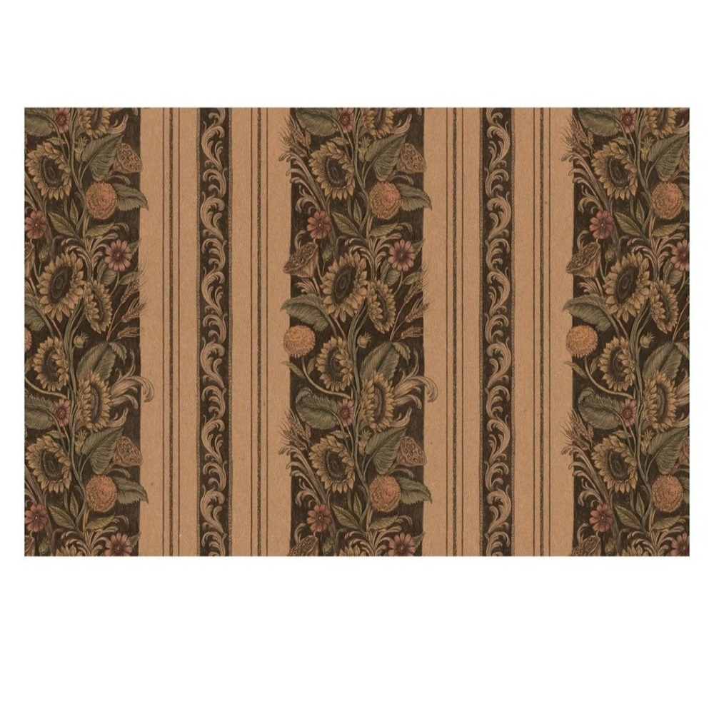 Hester&Cook Vintage Sunflower Stripe Paper Placemats Pad Of 24